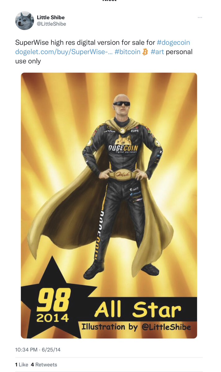 littleshibeOG's tweet photo. This is when @Josh_Wise retweeted the #SUPERWISE sketch as I worked on the card, also when it used to sell in dogelet and the magnets I had made. 

Then tokenized in NFT form 8-16-2014 on #dogeparty #dogecoin

#counterparty #bitcoin #NFT https://t.co/2JzJXFvxYU