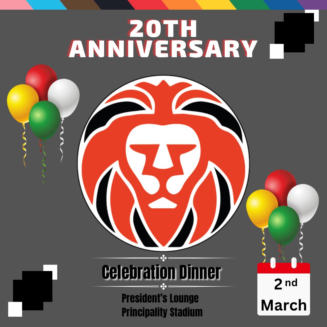 You can now buy the tickets for the anniversary dinner. Available on tinyurl.com/3faejcsu looking forward to seeing you all! #jointhepride #supportthepride #igr #inclusiverugby
