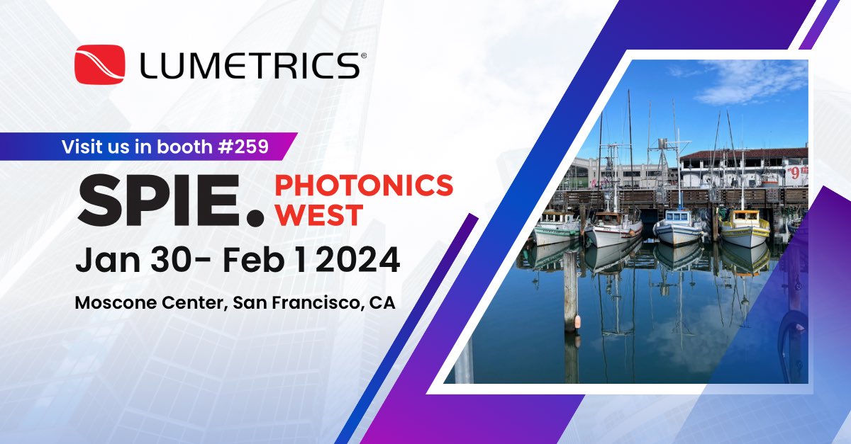 Lumetrics's tweet photo. Day 2 of @PhotonicsWest is underway, stop by booth #259 in the New York aisle for more information on our multispectral metrology solutions for your measurement needs!  #PhotonicsWest https://t.co/cxtwtH9L02