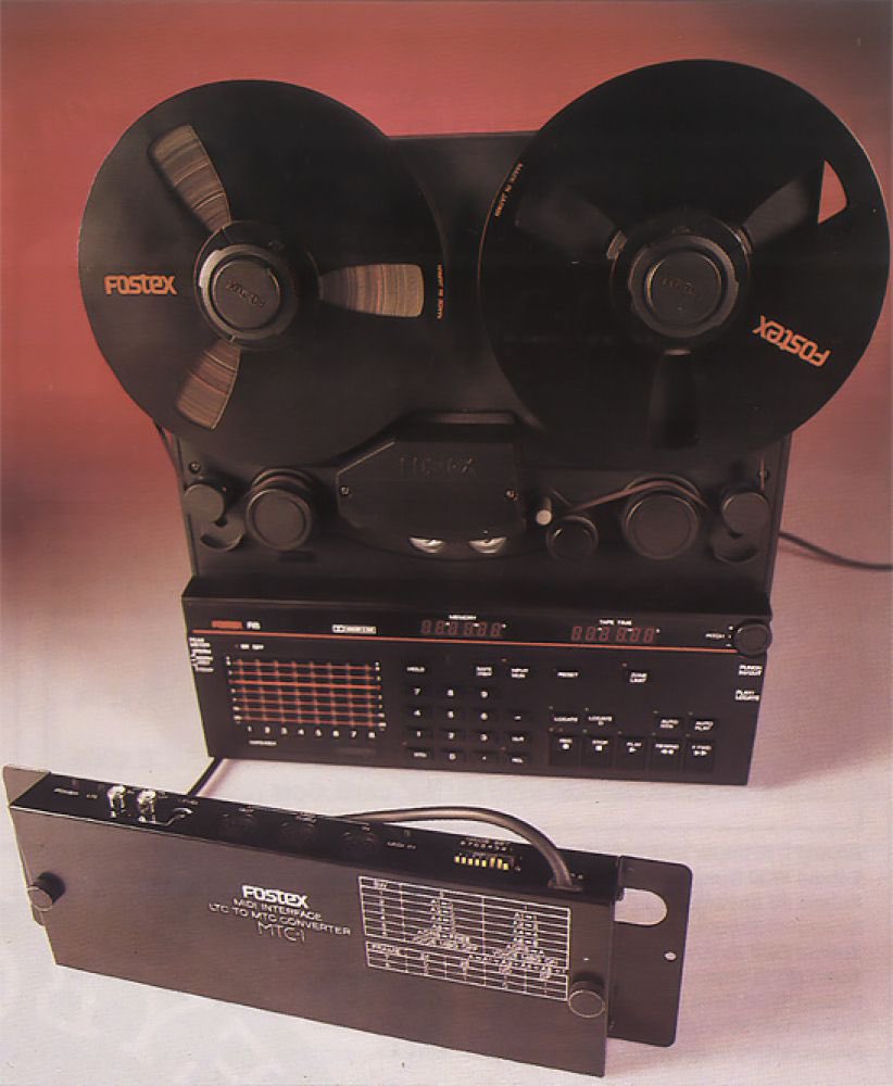 Synth History on X: The Fostex MTC1 Sync Box and R8 reel-to-reel tape  machine, 1990. The MTC1 turned the R8 into the first multitrack recorder  capable of MIDI control.  / X