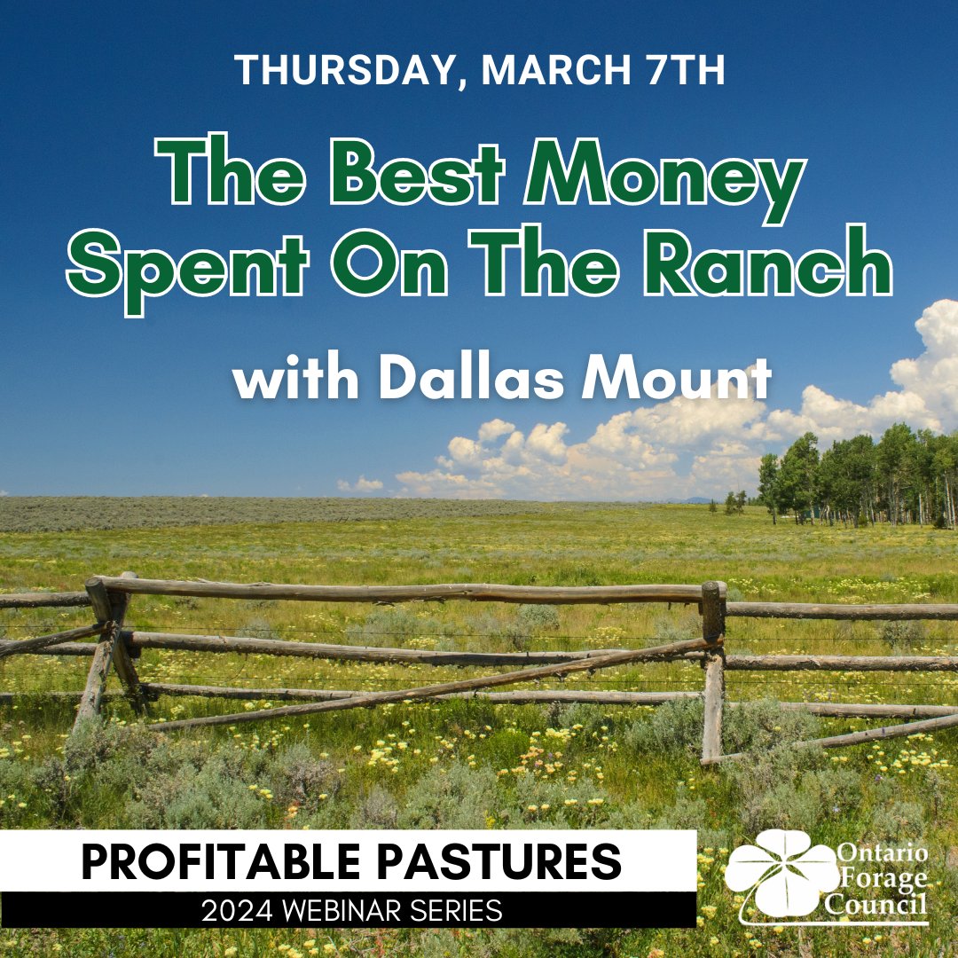 ForageCouncil's tweet photo. There is a never-ending list of improvements to make to any farm/ranch. Learn how to identify the things that will bring the best return on investment with Dallas Mount from Ranching for Profit during the #ProfitablePastures webinar series. Register at: https://t.co/4OWHxbyZ4q https://t.co/TnhzmJbcaT