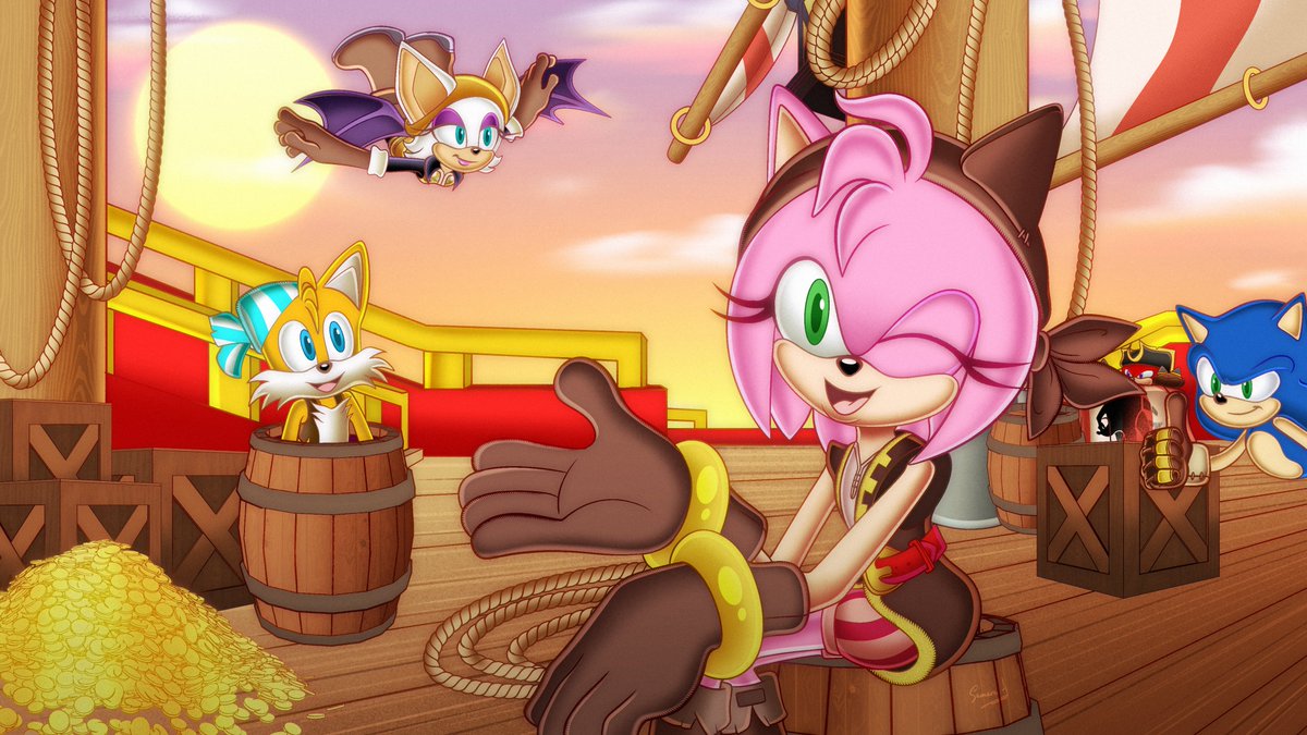 SamaraDraws's tweet photo. A pirate’s life for me! Set sail me beauties! 🏴☠️⚔️ #sonicprime #sonicthehedgehog #illustration #shatterverse https://t.co/42q8GbTDQs