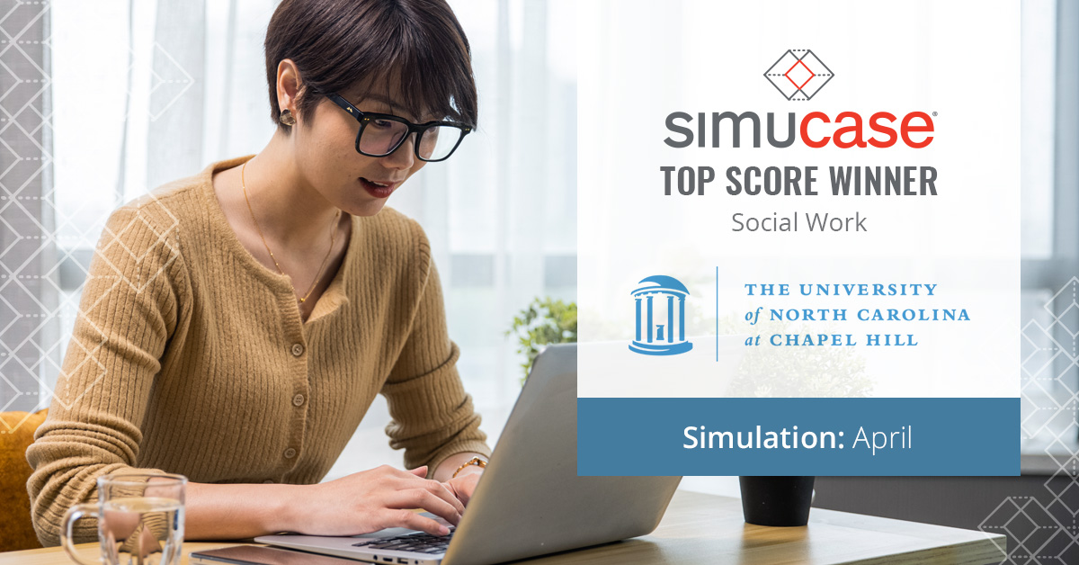 Congratulations from the Simucase team to @UNC and their social work program, the top score winner for our Social Work cases this week on #simucase!🥇GO #socialworkstudent #SocWorkEd