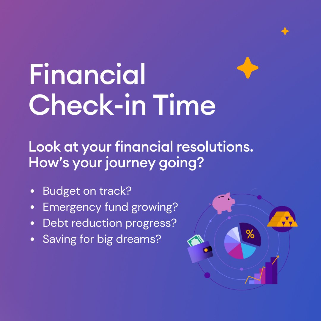 WellbyFinancial's tweet photo. 🚨 It's time for a Financial Check-In! Are you making progress on your financial resolutions? Whether you need a boost or are already smashing goals, let's set the tone for a financially empowered year ahead! Discover free resources at https://t.co/4p9oBQ0cPT. https://t.co/VRubeRXEU1