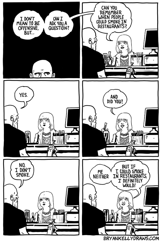 bryankellydraws's tweet photo. True Tales From The Bar #152.
#truetalesfromthebar #barcomic #bartendercomic #bartender https://t.co/C9Ftj71yLe