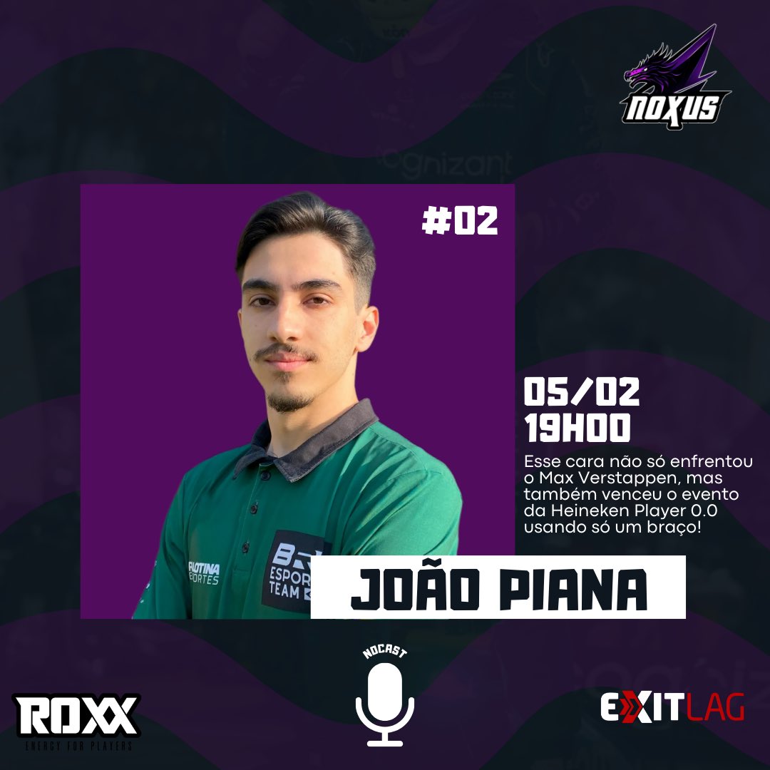 ChainzeSports_'s tweet photo. No dia 05/02 @JoaoPiana_ vai contar todas as paradas loucas, incluindo a vez que ganhou o evento Heineken Player 0.0 usando um braço só e quando duelou com o tricampeão de fórmula 1 @Max33Verstappen ! No nosso podcast, a resenha é garantida. Bora ouvir as histórias insanas! https://t.co/Bb4WJ4tw76
