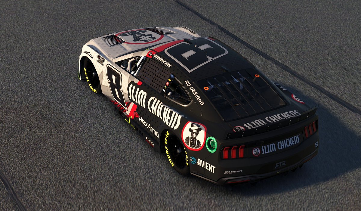 Ryan62586's tweet photo. @DriveThrough_, The RTR Nose is just brilliant! SO much better than the stock Dark Horse. Thank you for your work. It absolutely elevates any of the Mustangs we painters do! #iracing #design #Mustang #NextGen https://t.co/iqa5YDKDRf