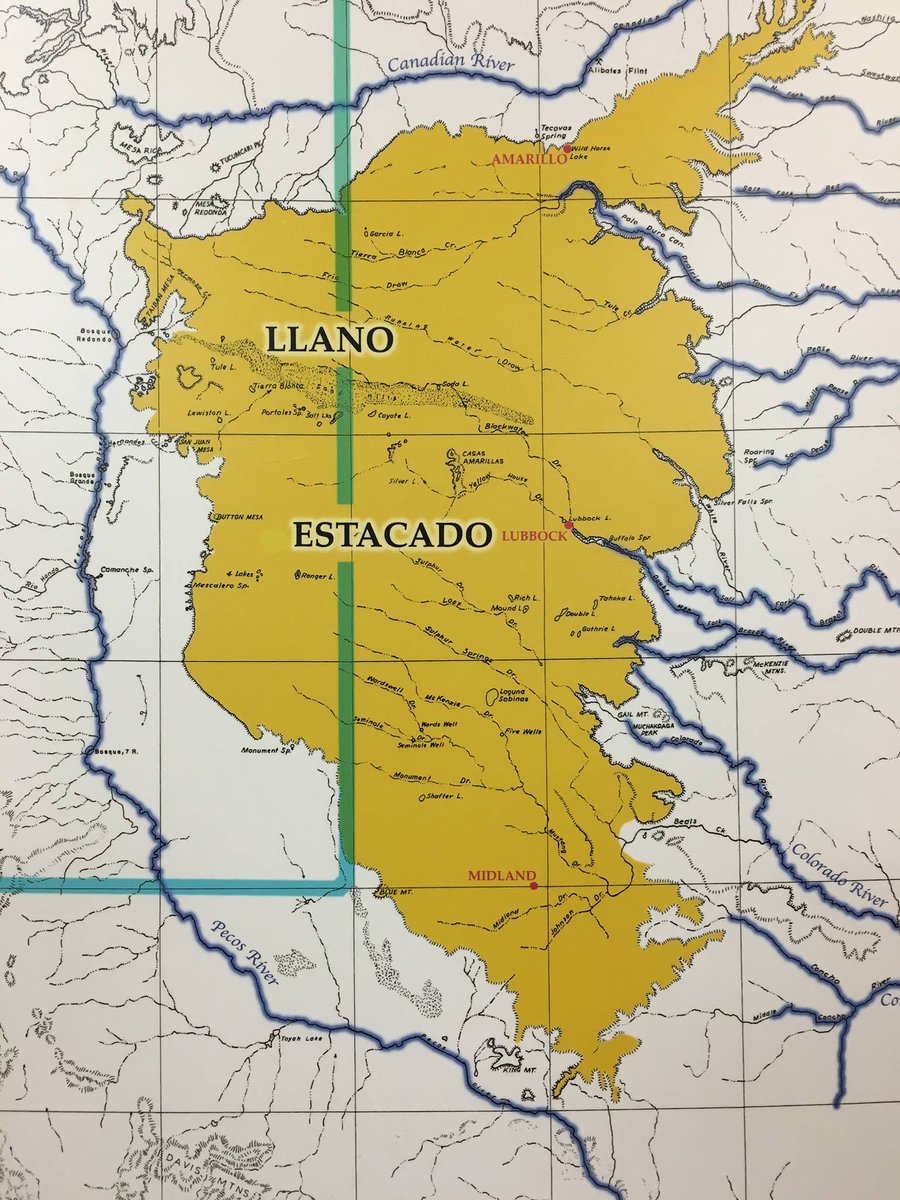 Everybody  has heard of the Llano Estacado,  commonly known as the Staked Plains  but perhaps more accurately interpreted as the "palisaded" plains in geological terms.  It is the southern extension of the High Plains of  North America into Texas.  But can you say exactly where