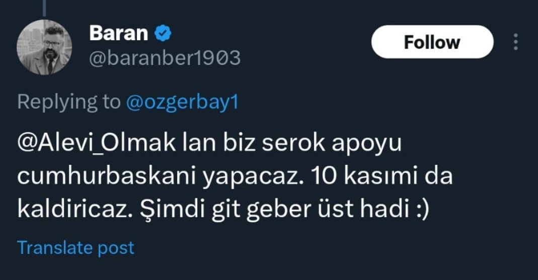 Armaicinkavga's tweet photo. Biz icimizde hain barındırmayız ❗
@baranber1903 ❌

@EmniyetGM https://t.co/VtbzIlpNBf