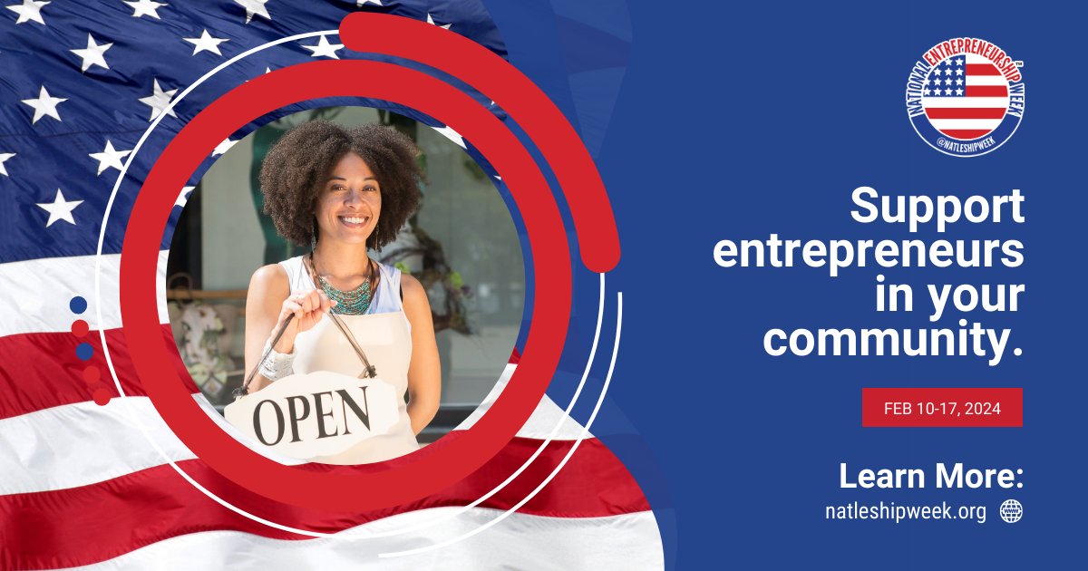 🚀 Excitement is brewing for National Entrepreneurship Week 2024, Feb 10-17! 🌟 Join the celebration of innovation, resilience, and game-changing ideas. Let's empower the next wave of entrepreneurs! 💡👩‍💼👨‍💼

Learn more: natleshipweek.org! 

#natleshipweek