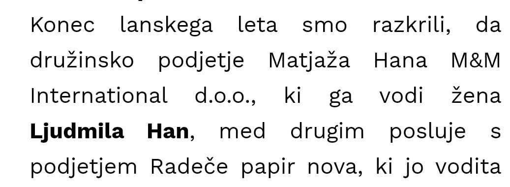 Danilo Grašič (@danilograsic) on Twitter photo <a href="/TilenMajnardi1/">Tilen Majnardi</a> "Matjaž" pa ni bil jezen, ko je Rok Capl iz Spirita, nakazoval denar na Radeče Papir Nova.
Ki nima pogojev za vodstvo.
S katerimi sodeluje "Matjaževa" firma M&M International.
Vse v "Matjaževem" mandatu <a href="/MGTS_gov/">Ministrstvo za gospodarstvo, turizem in šport</a>.
Res, krivica se godi Matjažu. <a href="/TilenMajnardi1/">Tilen Majnardi</a> "Matjaž" pa ni bil jezen, ko je Rok Capl iz Spirita, nakazoval denar na Radeče Papir Nova.
Ki nima pogojev za vodstvo.
S katerimi sodeluje "Matjaževa" firma M&M International.
Vse v "Matjaževem" mandatu <a href="/MGTS_gov/">Ministrstvo za gospodarstvo, turizem in šport</a>.
Res, krivica se godi Matjažu.