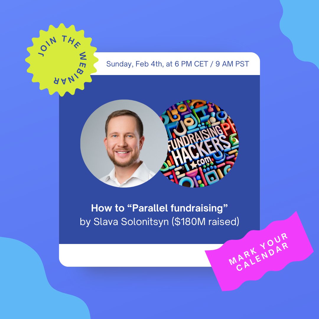Fundraising survival advice for 2024 — I think that pretty much the only way left to successfully fundraise at Seed or Series A in the current market is via parallel fundraising.

But what does this mean, and how does it work in a nutshell?

🙋‍♂️ I want to share what I learned from