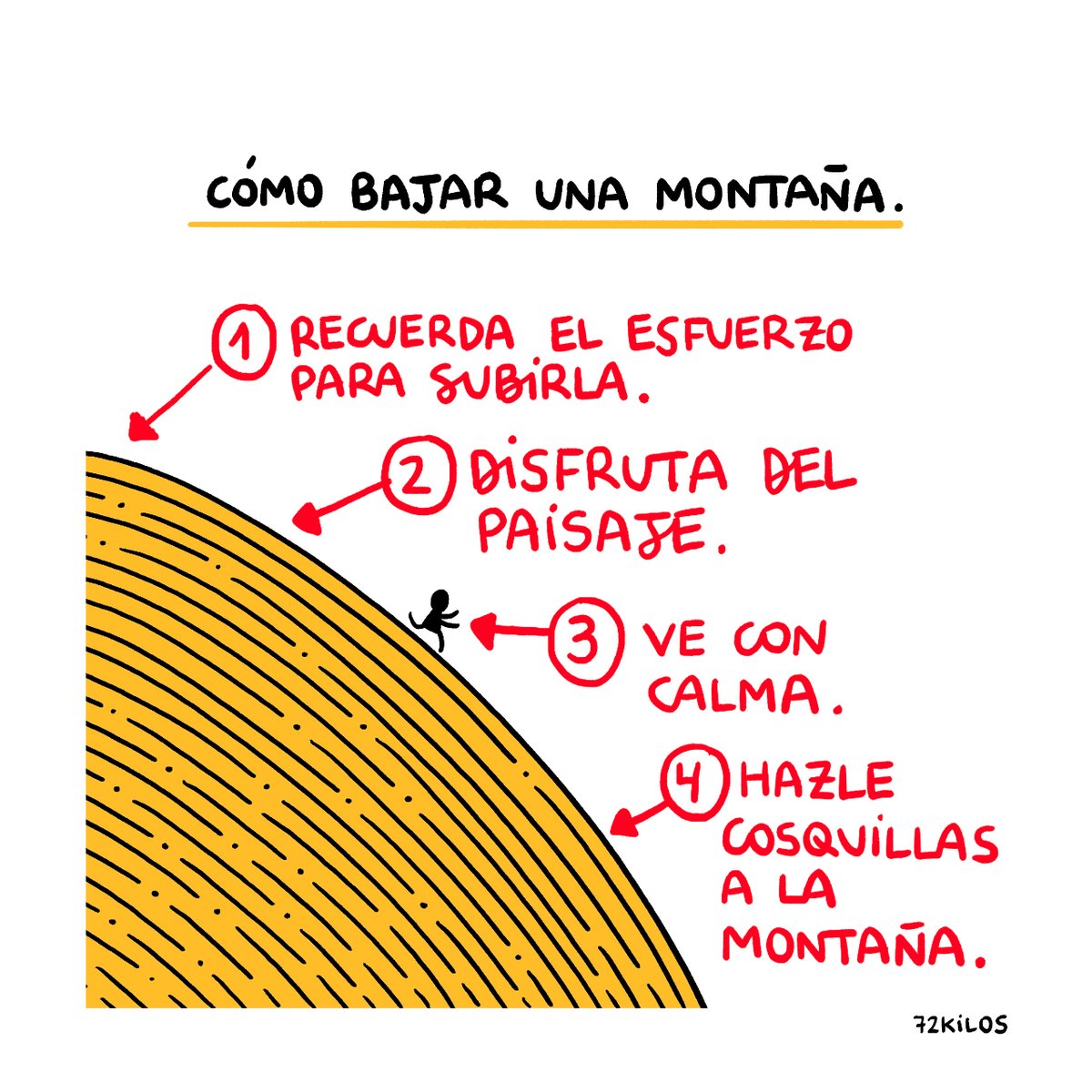 Cómo bajar una montaña.