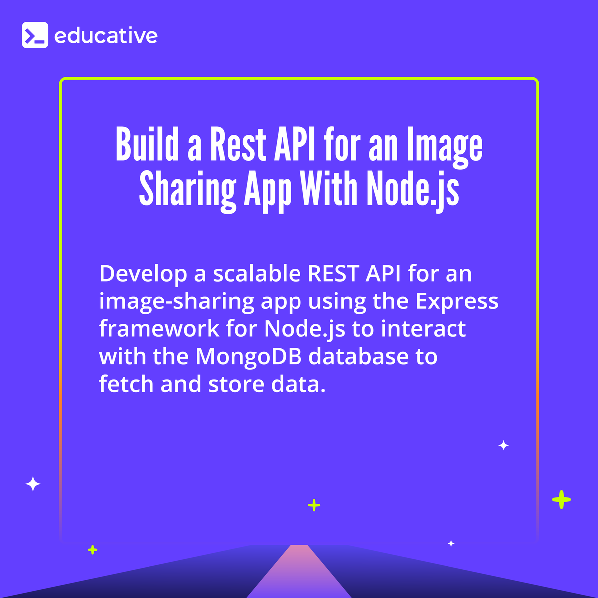 EducativeInc's tweet image. Dive into #Node.js with beginner-friendly projects with Building a REST API for Image-Sharing with Node.js!

Learn essentials &amp;amp; build your portfolio!

&amp;gt;&amp;gt; educat.tv/3Sndara

#CodingProjects