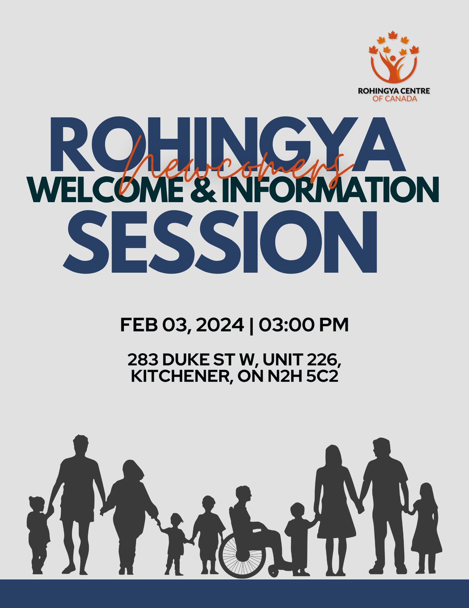 ROHINGYA CENTRE OF CANADA 🇨🇦 (@rohingyacentre) on Twitter photo 🎉We're thrilled to host Rohingya newcomers in the KW community!🤗Join us this Saturday to celebrate diversity, connect with your new neighbors, and enjoy cultural food. 🎉We're thrilled to host Rohingya newcomers in the KW community!🤗Join us this Saturday to celebrate diversity, connect with your new neighbors, and enjoy cultural food.