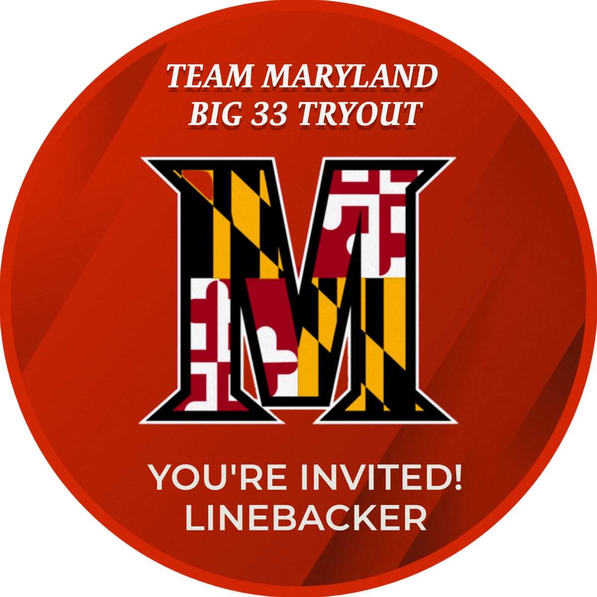 Very thankful to be invited to tryout for the Maryland Big 33 Team!!