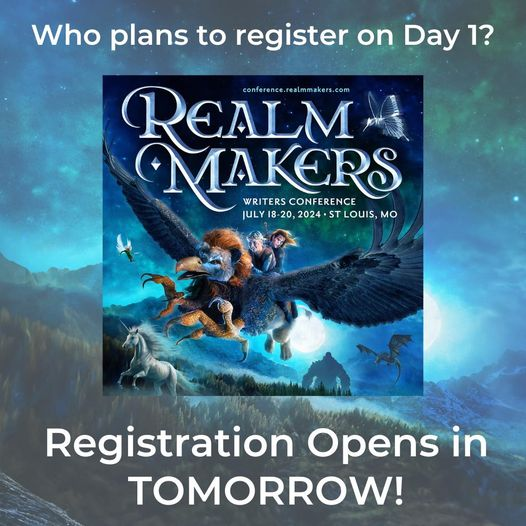Tomorrow is Feb 1 and that Means Conference registration officially opens!!! 

Actually, it opens at Midnight tonight!!!

realmmakers.com/annual-confere…

#writersoftwitter 
#amwritingfiction