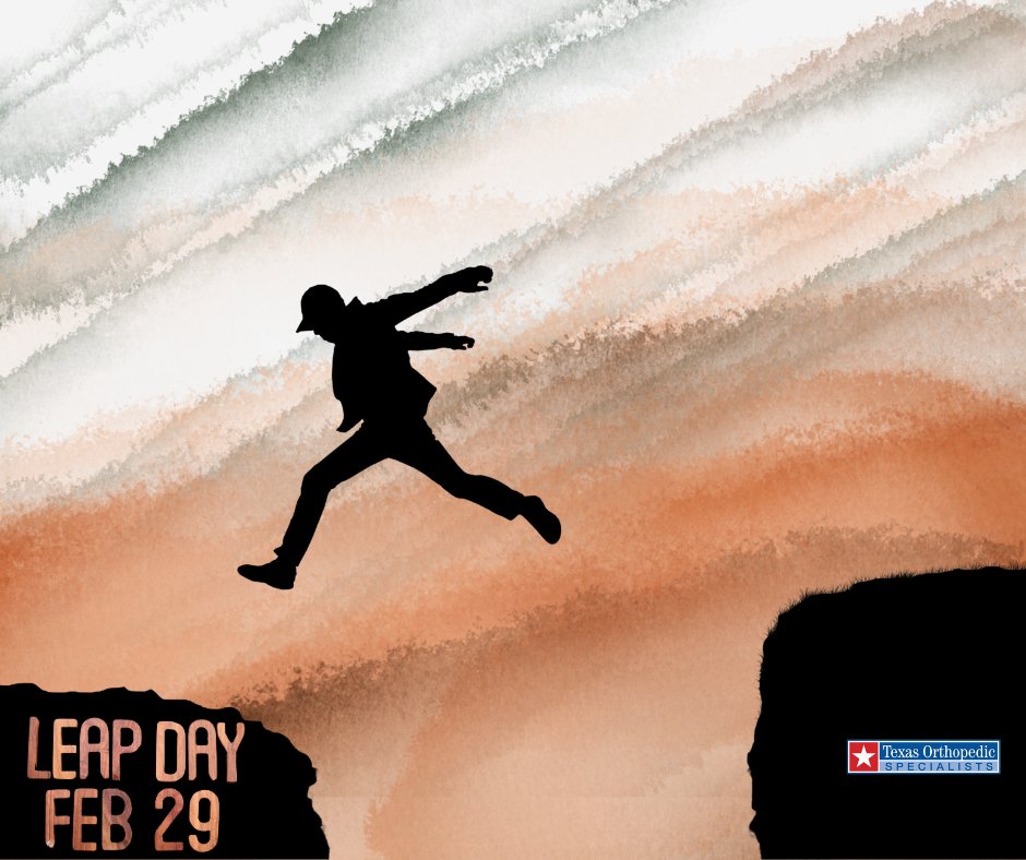 TxOrthoSpec's tweet photo. LEAP DAY.
#leapyear2024 #leapday2024 #leapday #TOS #texasorthopedicspecialists #jointreplacement #shoulderinjuries #sportsmedicine #handwristelbow #hipandknee #podiatry #DFWorthopedics #DFW https://t.co/AI2ubUnQ9J