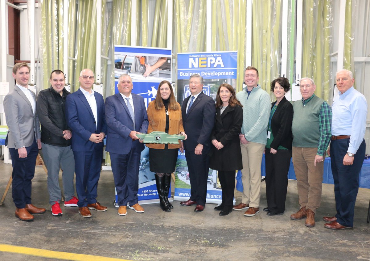 Northeastern Pennsylvania Alliance (NEPA) held a media event with Ashley Machine &amp; Tool Company to help business owners, John &amp; Michele Mulhern purchase &amp; renovate the facility with our partners <a href="/PADCEDnews/">PA Department of Community & Economic Development</a> @FNCBBank <a href="/SenBobCasey/">Bob Casey</a> <a href="/SenFettermanPA/">U.S. Senator John Fetterman</a> <a href="/SenLisaBaker/">Senator Lisa Baker</a> <a href="/RepCartwright/">Matt Cartwright</a>