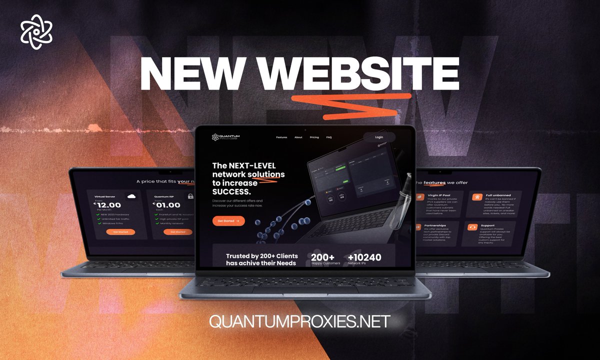 Website is AVAILABLE NOW! Enjoy of all our network products in our automated website and dashboard on quantumproxies.net We're giving away 20GB of our RESIDENTIAL pool to 10 random people. LIKE❤️+ RT 🔃 to win a chance of be selected