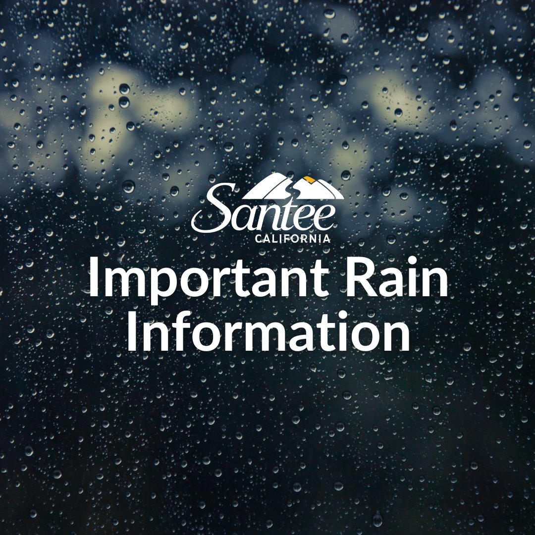 City of Santee on X: With the upcoming rain heading our way, we encourage  residents to be prepared. Santee residents are welcome to FREE sandbags  supplies at the City of Santee Operations