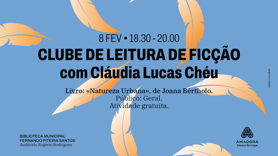 TheBookCompany_'s tweet photo. O novo ciclo do Clube de Leitura de Ficção na Biblioteca Fernando Piteira Santos, na Amadora, terá início a 8 de fevereiro.

Pelas 18.30, junte-se a Cláudia Lucas Chéu para discutir a obra «Natureza Urbana», de Joana Bértholo.

Apareça! https://t.co/2KSgEyRYIL