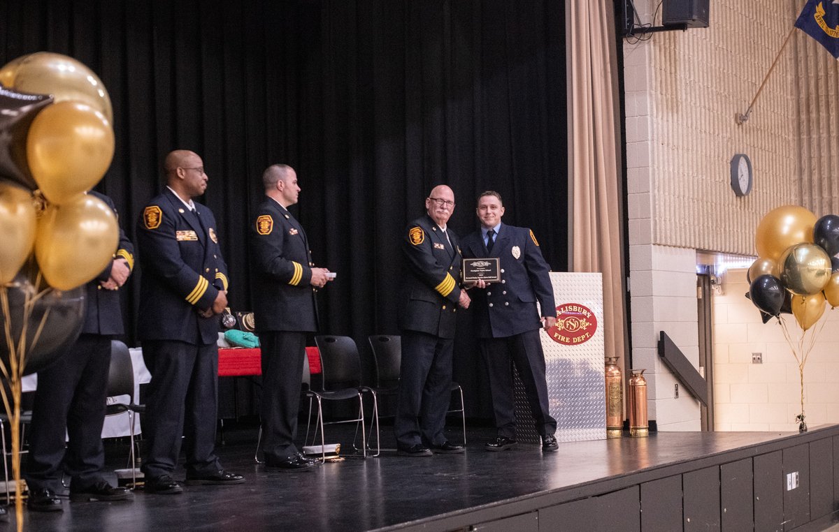 Join us in congratulating Firefighter Taylor Scharf, who was awarded the Bernard Penley Service Above Self Award. He was formally recognized at Salisbury Fire Department's Evening of Valor. We are honored to have Firefighter Scharf serving the city of Salisbury. Congratulations!