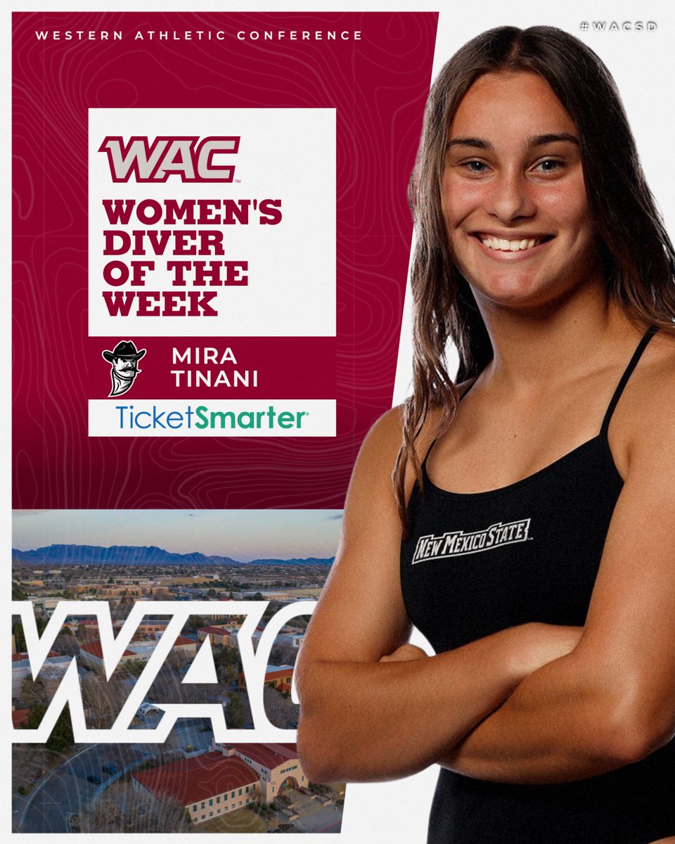 UAConference's tweet photo. 🏊‍♀️ Women's #WACsd ATHLETES OF THE WEEK presented by @TicketSmarter
Casey Crafty | @NAUSwimDive 
Mira Tinani | @NMStateSwimDive 

📰: https://t.co/SJyZIpBZ1N

#OneWAC