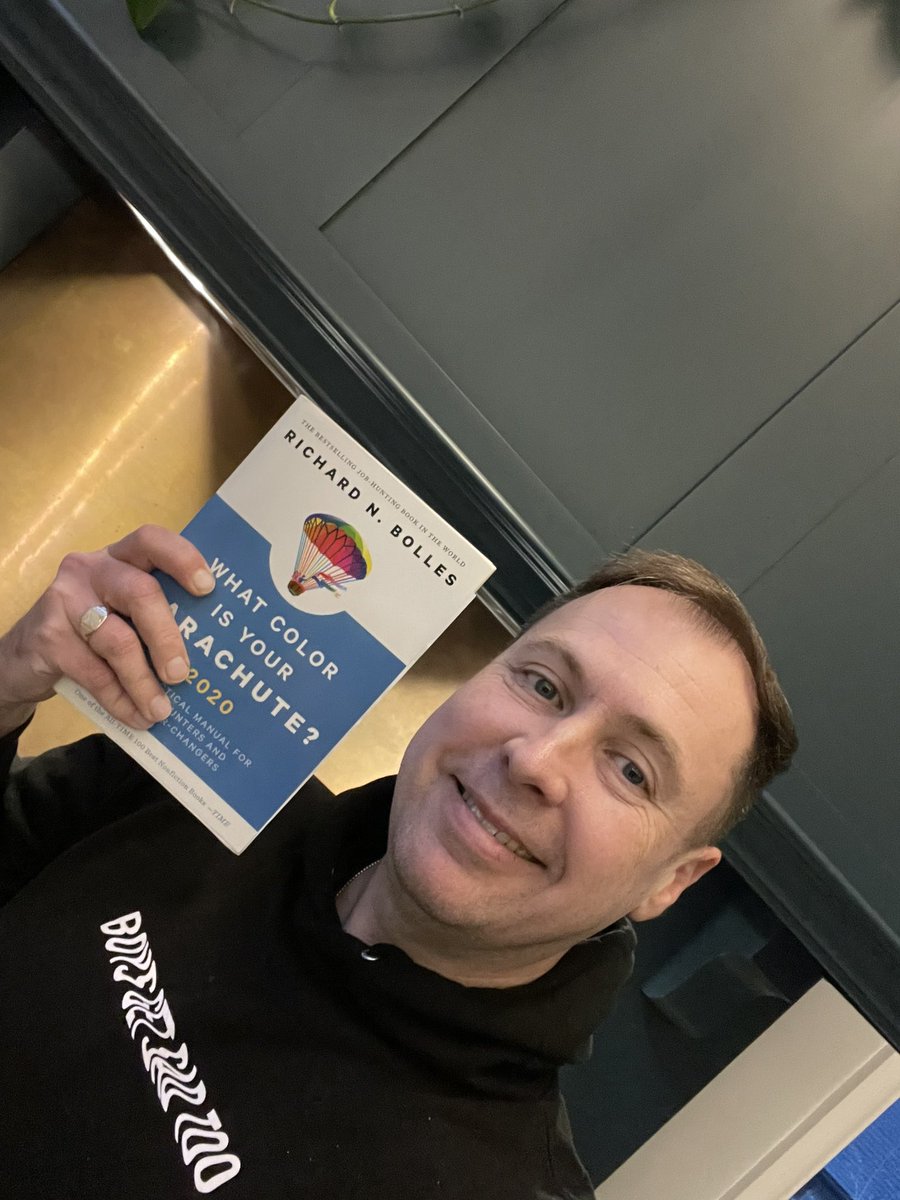 JenkinsonTroy's tweet photo. At the end of this month, I celebrate where I am compared to a year ago, thanks to this amazing book & my awesome family/friends
.
.
.
#whatcolorisyourparachute #boysgetsadtoo #loveislove #mentalhealthawareness #changeofdirection https://t.co/dHIhzIOkE8