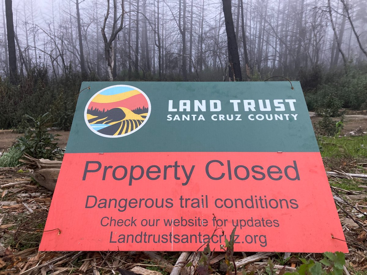 LandTrustSantaCruz (@landtrustscc) on Twitter photo The SVR trails will be closed due to unsafe conditions Wed, Jan 31-Thurs, Feb 1 due to a High Wind Warning.
Wind gusts are forecasted for 55mph on the ridge and heavy rain is expected. The Land Trust website will be updated when the trails reopen and the closure is lifted. The SVR trails will be closed due to unsafe conditions Wed, Jan 31-Thurs, Feb 1 due to a High Wind Warning.
Wind gusts are forecasted for 55mph on the ridge and heavy rain is expected. The Land Trust website will be updated when the trails reopen and the closure is lifted.
