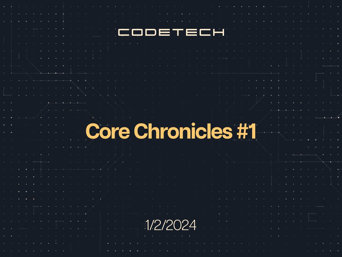CoDeTechCC's tweet image. 🎙Get ready for a fresh video format designed for regular updates - Arriving Tomorrow! 

Core Chronicles #1