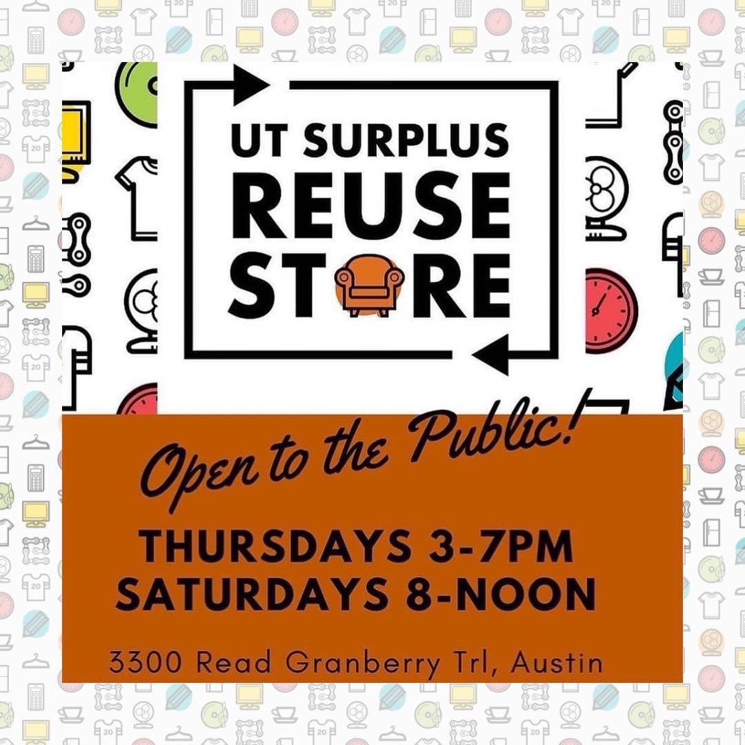 Did you know you can buy surplus items from the University of Texas?! OPEN TO THE PUBLIC! New items added weekly!♻️🤘 #UTAustin #UTSurplus @UTAustin @UTexasStudents @UTAustinProvost @TexasExes @TexasLonghorns