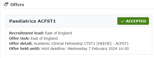 amyeaclark's tweet photo. Feeling absolutely and completely over the moon today to have accepted a post for ACF Paediatric run-through training (academic) with Cambridge University, after receiving offers from 2/2 interviews. Exciting things to come! 🩺📚👶 https://t.co/Far1Iwp4Fk