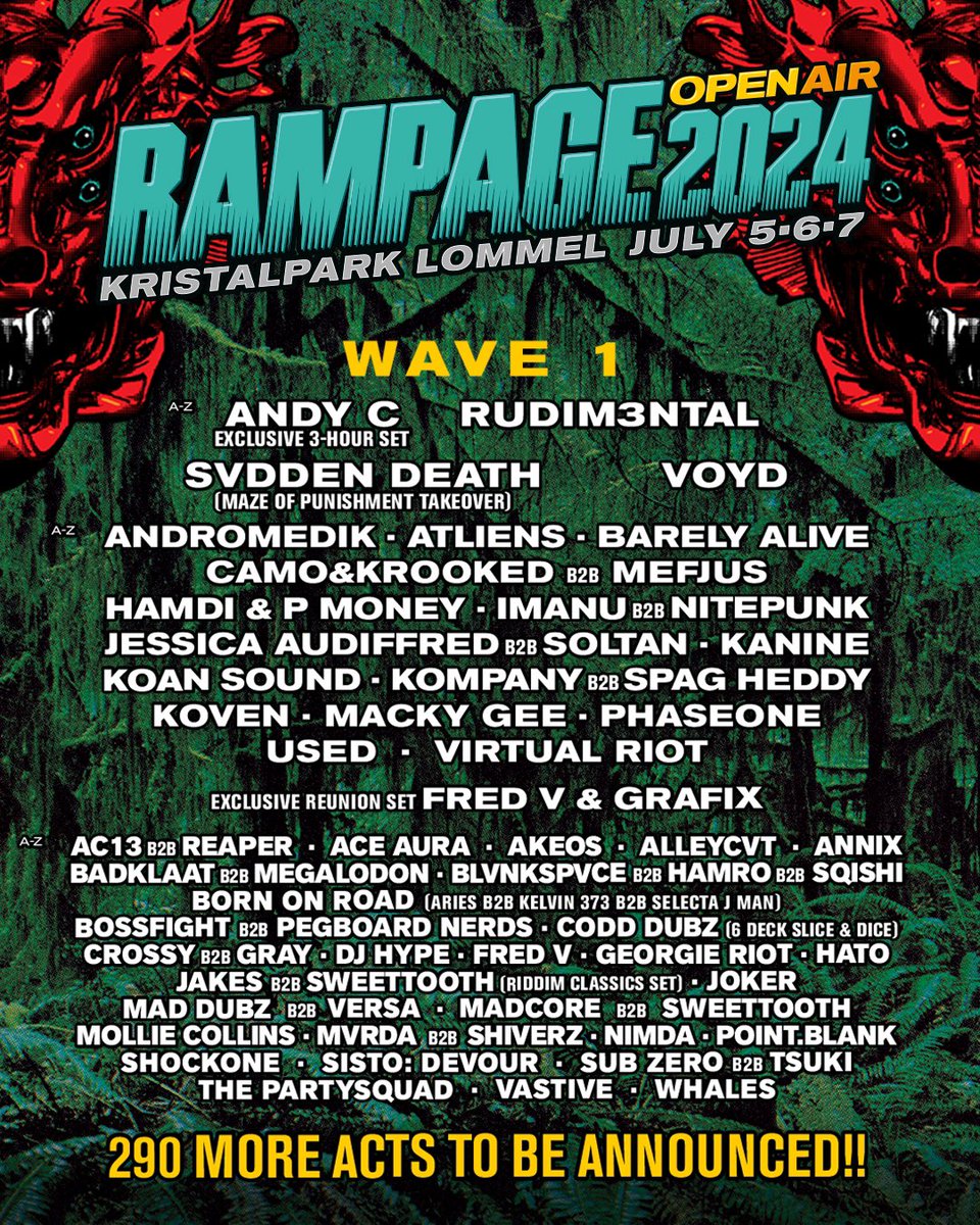 We are back with a back 2 back at this year’s Rampage Open Air. Our favourite Swedish chef, @bossfightswe is gonna tear the dancefloor apart with us. We are bringing lots of new tunes 🔊 @WeAreRampage
