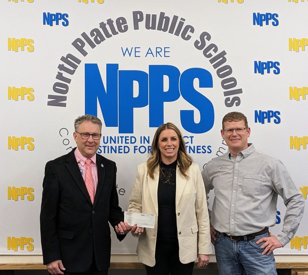 Western Nebraska Bank presented a check to North Platte Public Schools through their debit card partnership program! Thank you Western Nebraska Bank for supporting our schools! #WeRNPPS