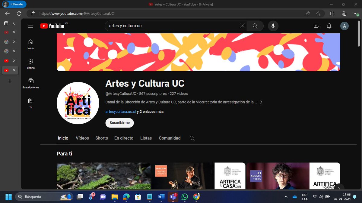 Artes y Cultura UC tweet media
