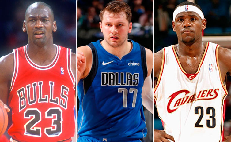 EJLantigua's tweet photo. Promedios en su 6ta temporada ⤵️

Michael Jordan
33.6 PTS
6.9 REB
6.3 AST
2.8 STL
0.7 BLK
52.6 FG%
37.6 3P%
84.8 FT%

LeBron James
28.4 PTS
7.6 REB
7.2 AST
1.7 STL
1.0 BLK
48.9 FG%
34.4 3P%
78.0 FT%

Luka Doncic
34.7 PTS
8.6 REB
9.6 AST
1.4 STL
0.6 BLK
48.9 FG%
37.5 3P%
78.0 FT% https://t.co/uCXXxXBAht