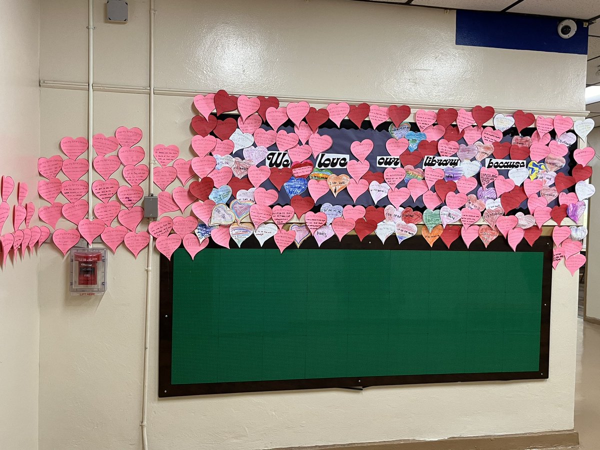 MsPepeLibrarian's tweet photo. All of the reasons why my students @s4_belleville love their library ❤️ I cannot wait to add more hearts! #lovetoreadmonth #librarymedia 
@school4_dc @missmacbps https://t.co/3a8mUxgNYp