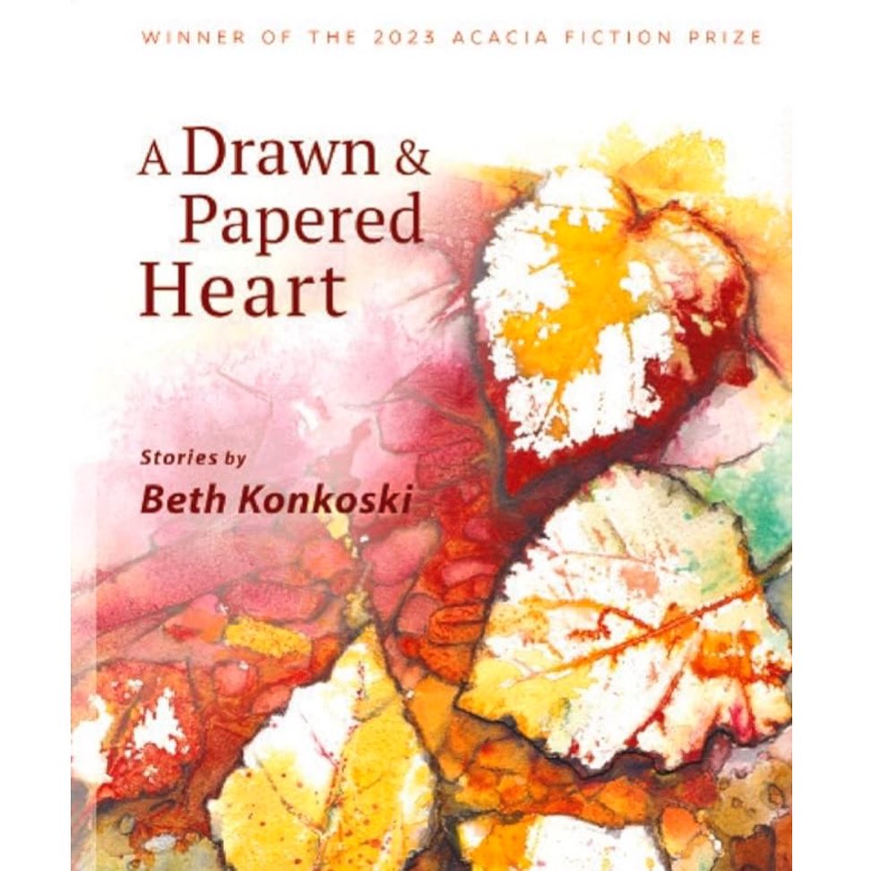 Congrats to Beth Konkoski (@BethKonkoski on the release of her new collection of stories, “A Drawn & Papered Heart,” from @PressGaia. Our contributors are family & we’re so proud of Beth! Check out her beautiful book here: kallistogaiapress.org  and  amazon.com/Drawn-Papered-…