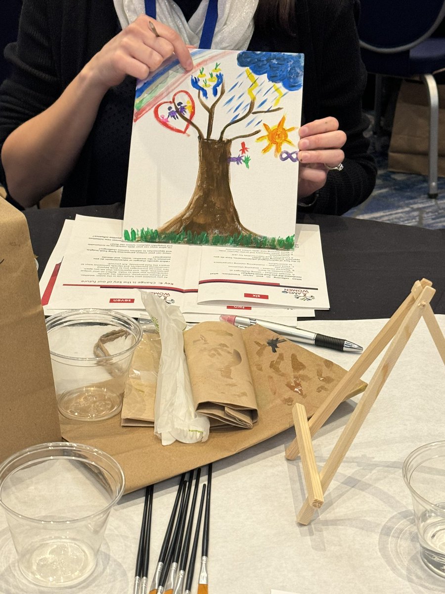 Sharing (and painting) our stories during the annual Women in Atmospheric Sciences Luncheon @ametsoc @amsbraid