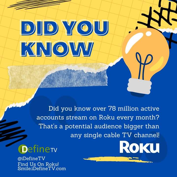iDefineTV's tweet photo. 📣 
Roku is a trailblazer in the streaming media industry. They're the #1 streaming TV platform in the US. But...

#keytosuccess #idefinetv #entrepreneurship #successtips #entrepreneurmindset #businesstips #buildingtrust #didyouknow #streamingtv #trailblazers #BreakingNews https://t.co/3TLowofBHT