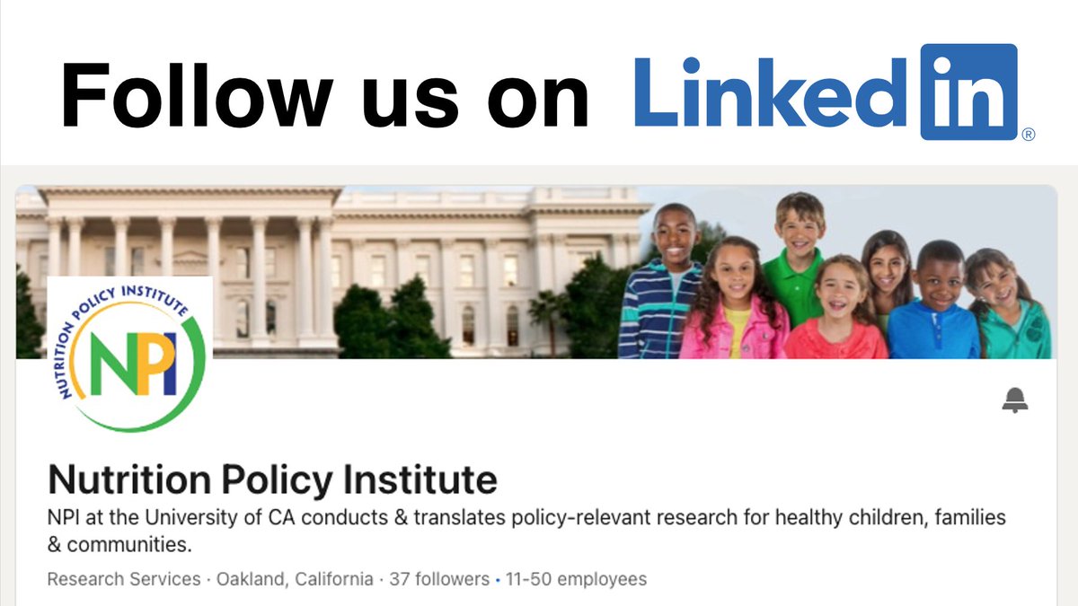 🎉 Exciting News! We've expanded our social media presence! Follow us on #LinkedIn for updates on our research and policy insights, upcoming events, job openings and news on nutrition, food policy, and public health. Follow here: linkedin.com/company/nutrit…