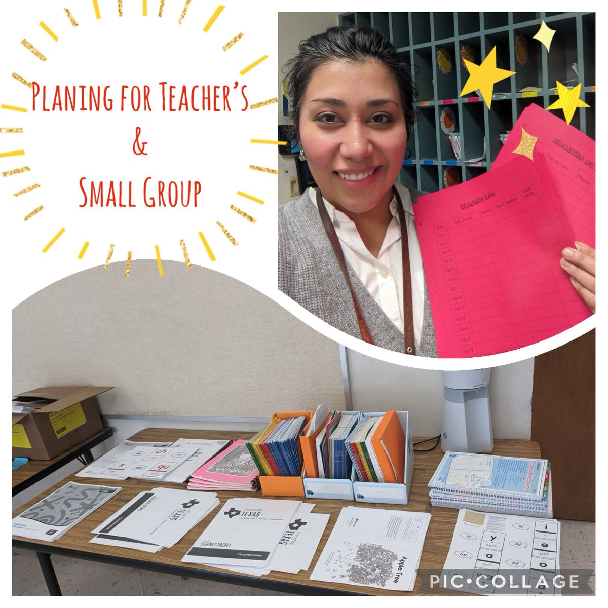 AlinaDISD's tweet photo. Amplify fluency paquetes✅decodable readers✅ Cartilla Fonética ✅ Sound spelling cards ✅ Reading Logs ✅✅.... planning to success ✅✅✅ https://t.co/w27fuHBpwA