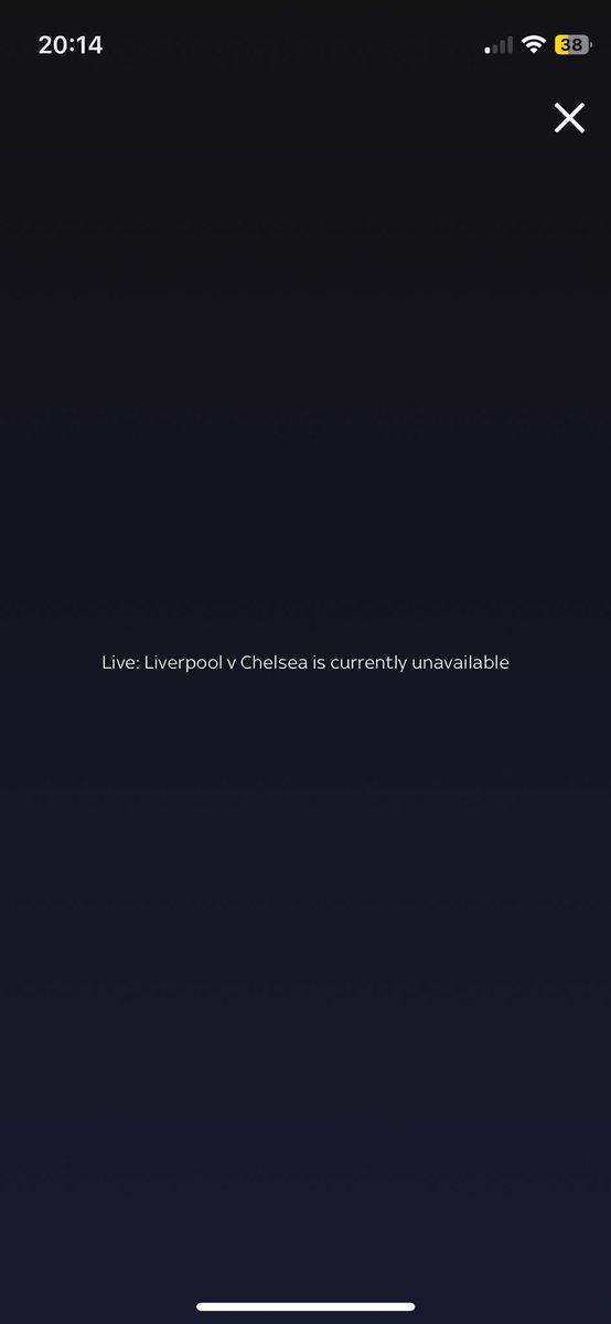 richbmont's tweet photo. @SkyHelpTeam any idea why I’m getting this message for this match only? Can access all others so it’s not a connection or device problem. https://t.co/nTs2asKObM