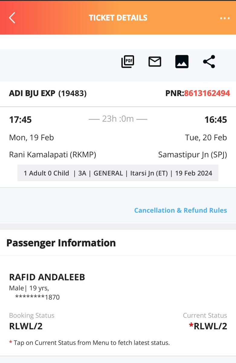 Er_Andaleeb's tweet photo. I had booked the ticket on 14th January but have not received any update yet whether it will be confirmed or not.  I am requesting the railway system plz try to confirm the passenger by giving daily updates.

@AshwiniVaishnaw @RailwaySeva @RailMinIndia https://t.co/fi0ViJUfZk