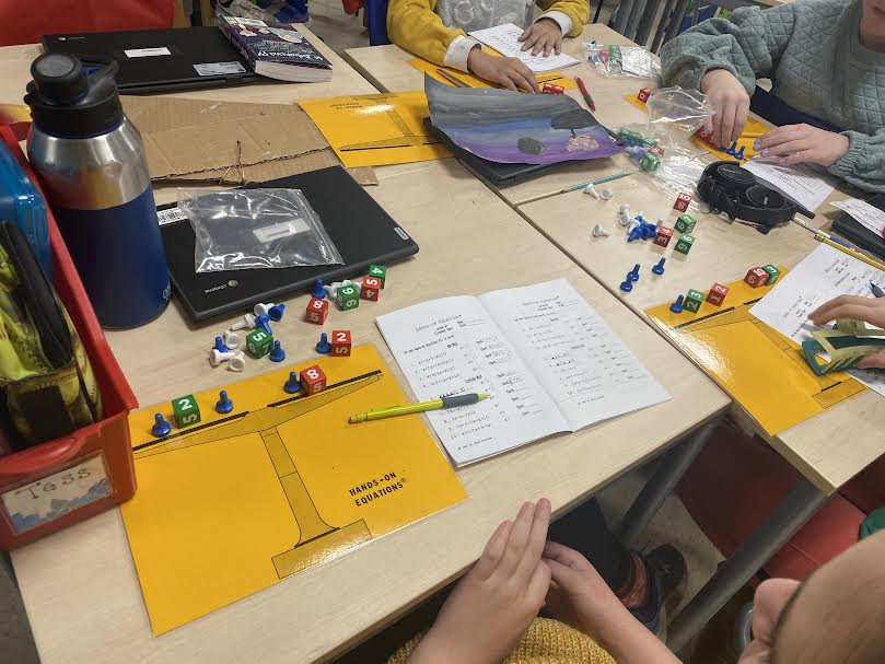 SwansonL16's tweet photo. We love Hands On Equations! We used manipulatives to learn algebraic linear equations. It's a fun introduction to middle school algebra. @EphesusElem https://t.co/RXCtoXOoq9