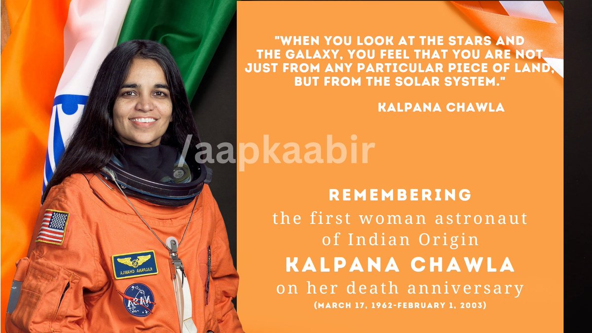 #KalpanaChawla 
#RememberingHeroes 
#astronaut 
#WomenAstronaut