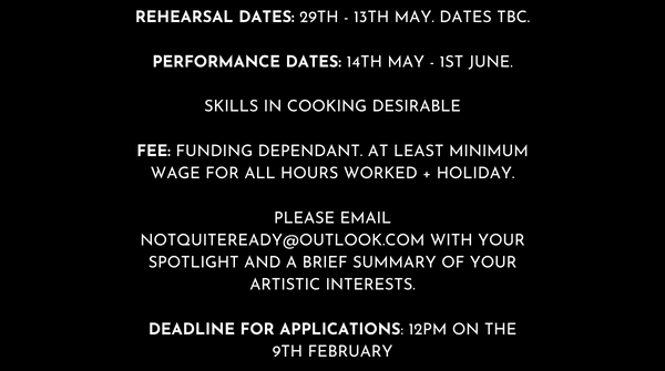 CASTING!!! Come work with us on our wonderful new show being performed <a href="/TheHopeTheatre/">The Hope Theatre</a> #CASTING #fringetheatre #theatre