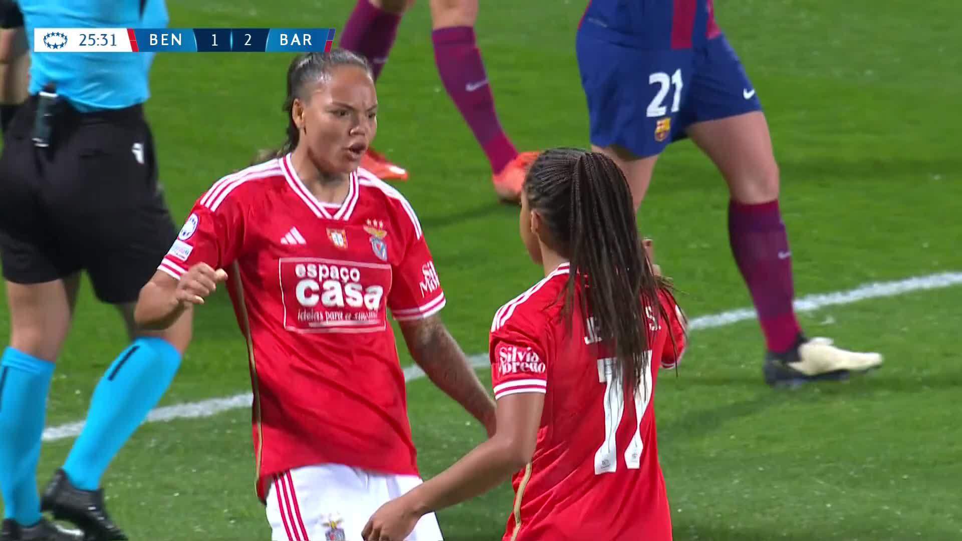 What a game we have here... Marie-Yasmine Alidou pulls one back! 👀Watch the UWCL LIVE for FREE on DAZN 👉  #UWCLonDAZN