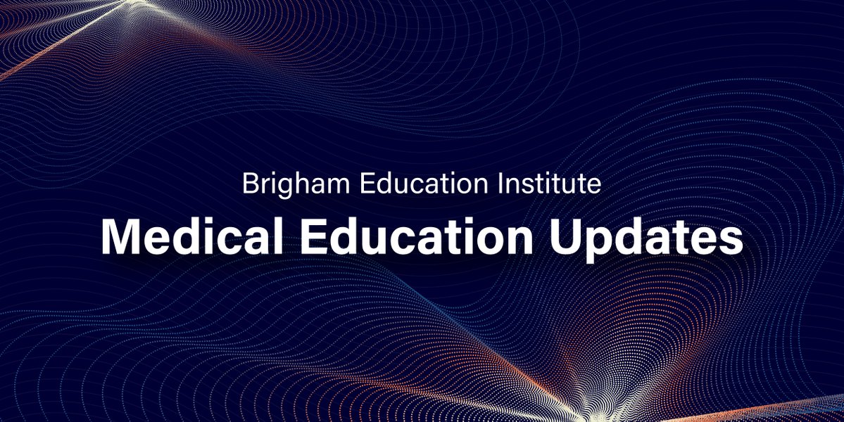 Check out our latest #BrighamBEI #MedEd newsletter! This newsletter provides updates and opportunities for members of the BWH education community to take advantage of. #MedTwitter Check it out here: conta.cc/42nzC81 Subscribe to our email list: bit.ly/BEInews